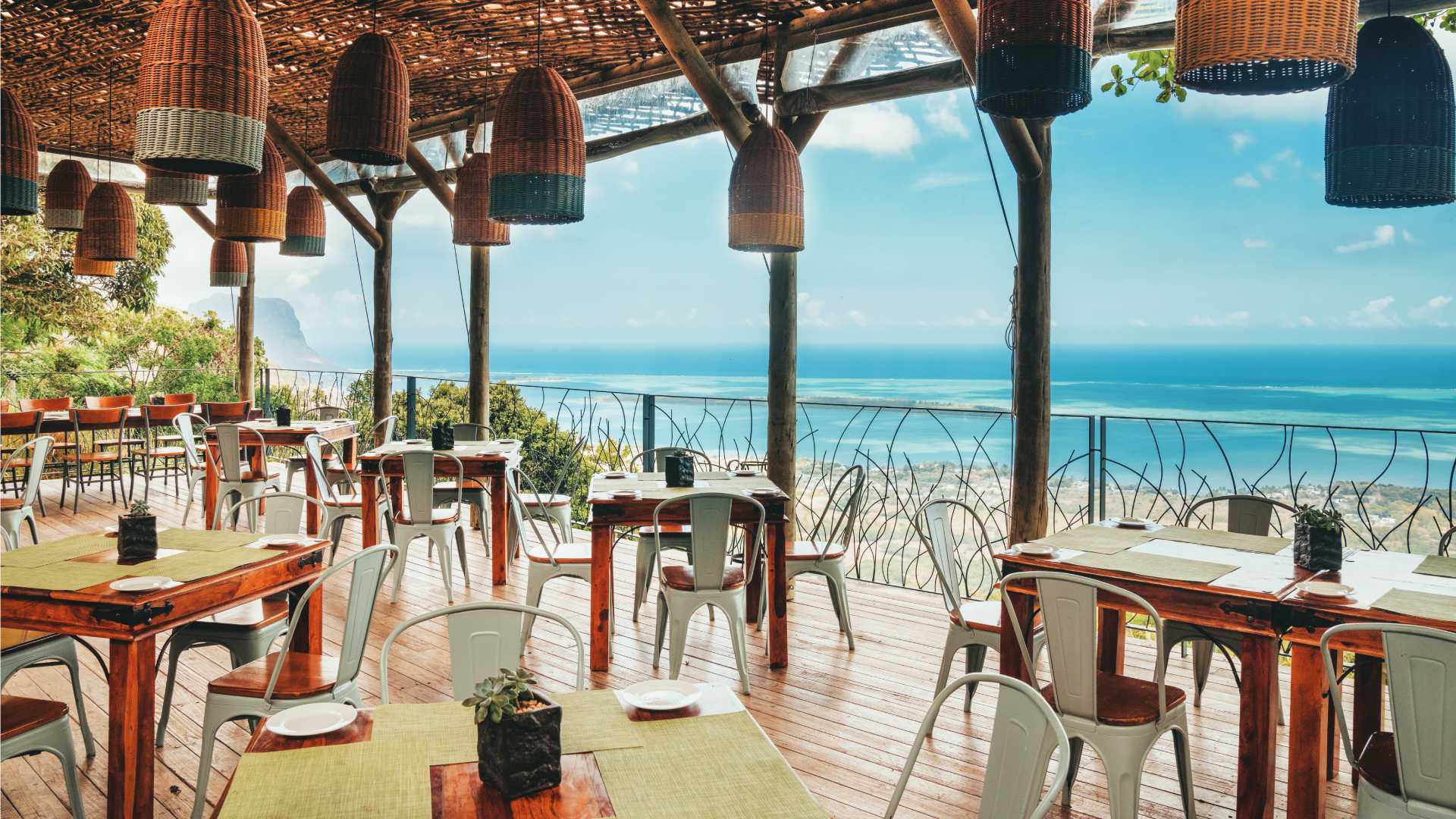 The restaurant, and its panoramic view