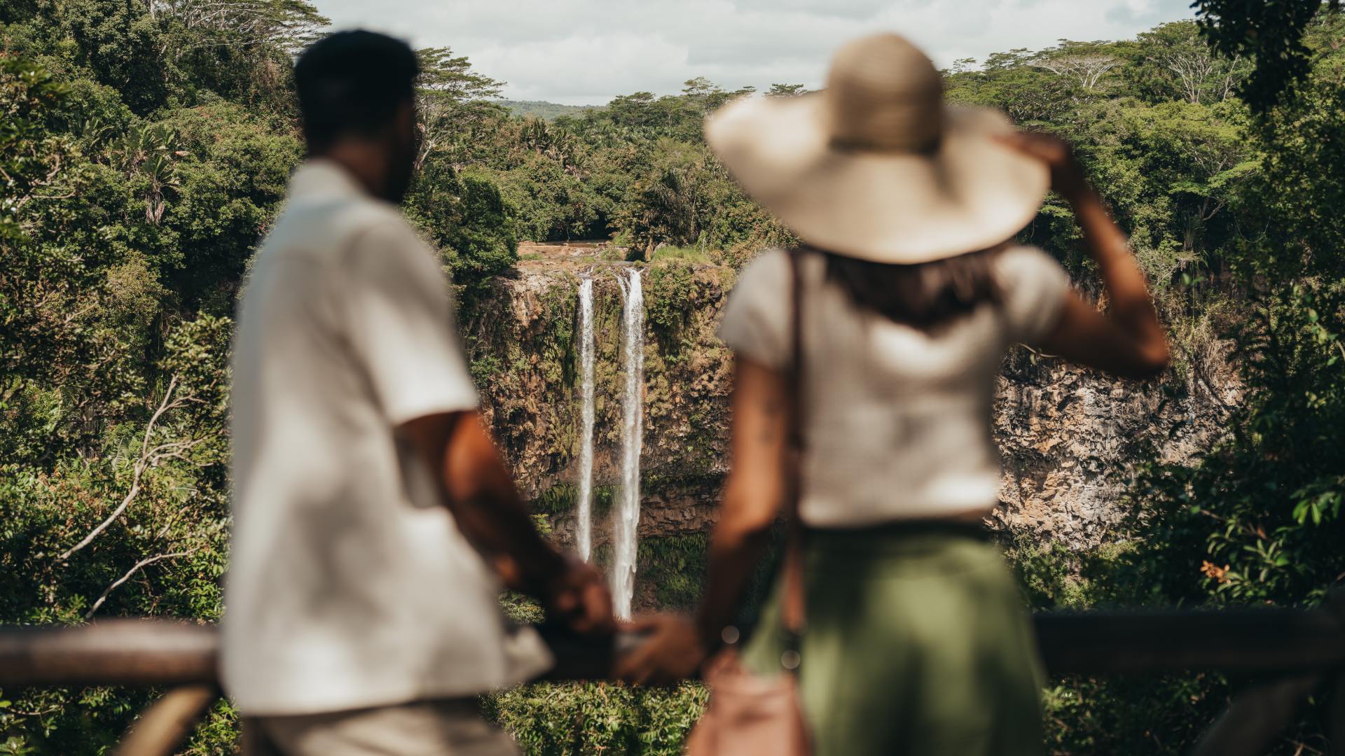 Why Chamarel is considered iconic in Mauritius